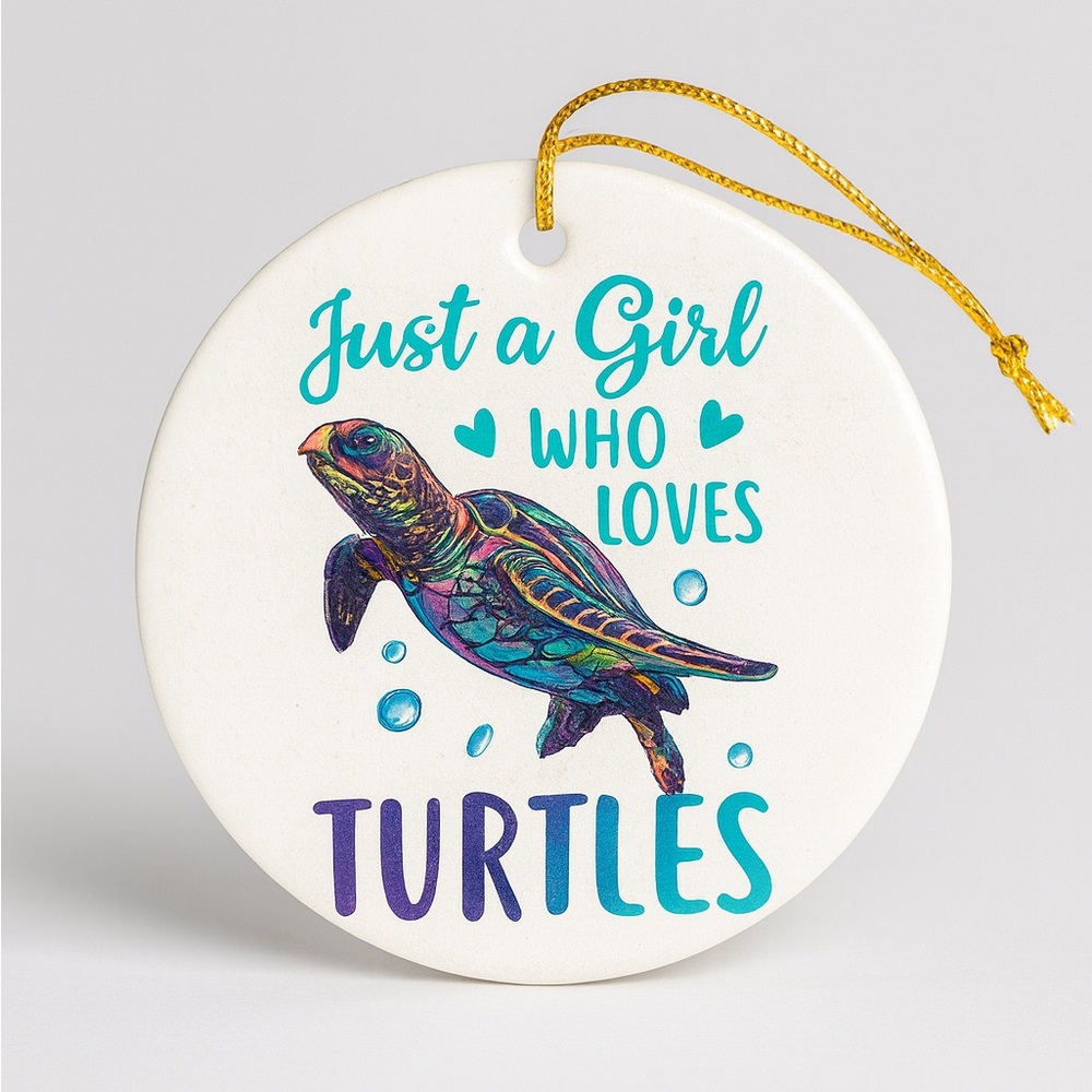 Vibrant Turtle Design Ornament